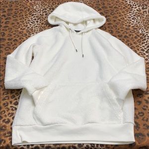 Faux fur teddy bear hoodie